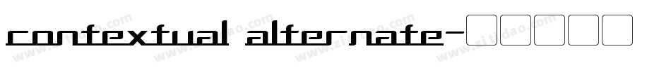 contextual alternate字体转换